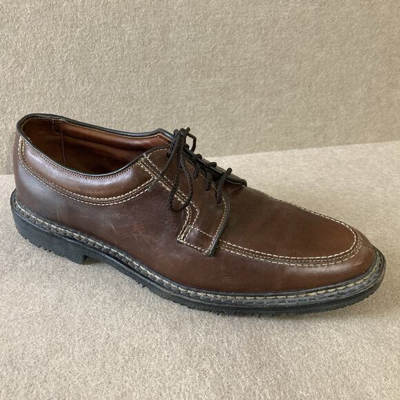 Allen Edmonds Men’s Wilbert Shoe Sz 12 B Brown Loafer Comfort Leather Derby - Picture 1 of 7